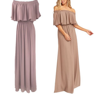 Mumu Hacienda Maxi Dress Antique Rose Chiffon - M
